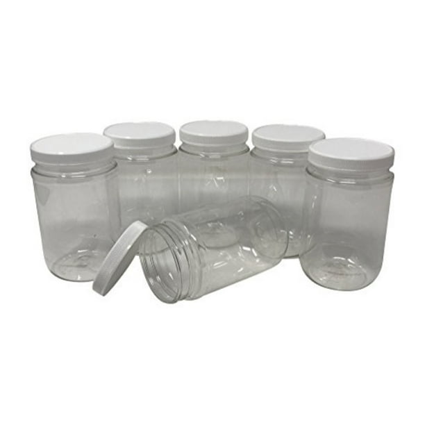16 oz PET Plastic Clear Containers Jars w/ Lined Cap You Pick Lot & Color 16 oz PET Plastic Clear Containers Jars w/ Lined Cap You Pick Lot & Color